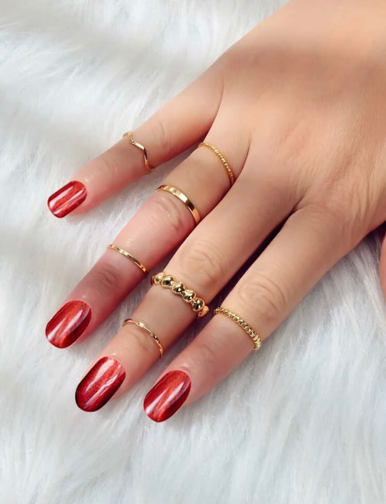7pcs Golden Ring