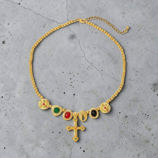 Cross colors necklace