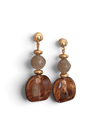 BRWN STN Earrings
