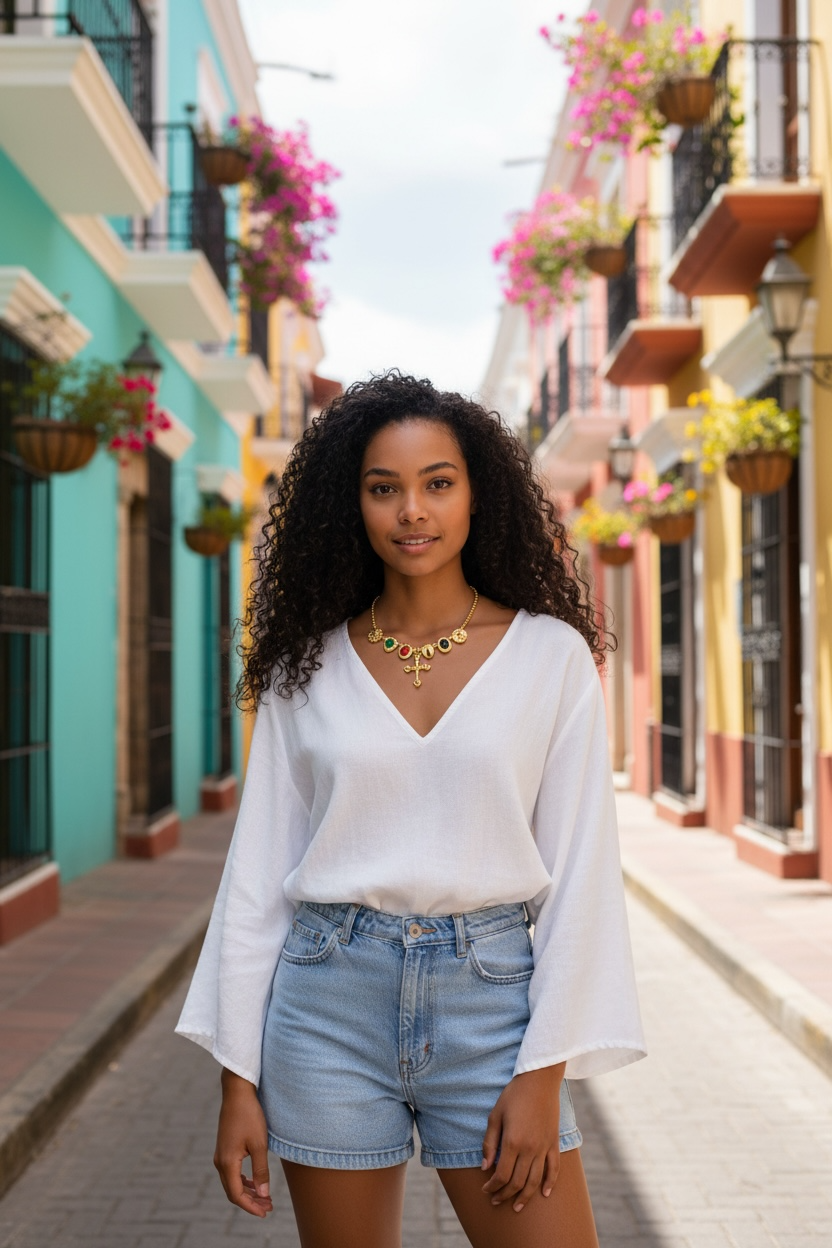 Cross colors necklace
