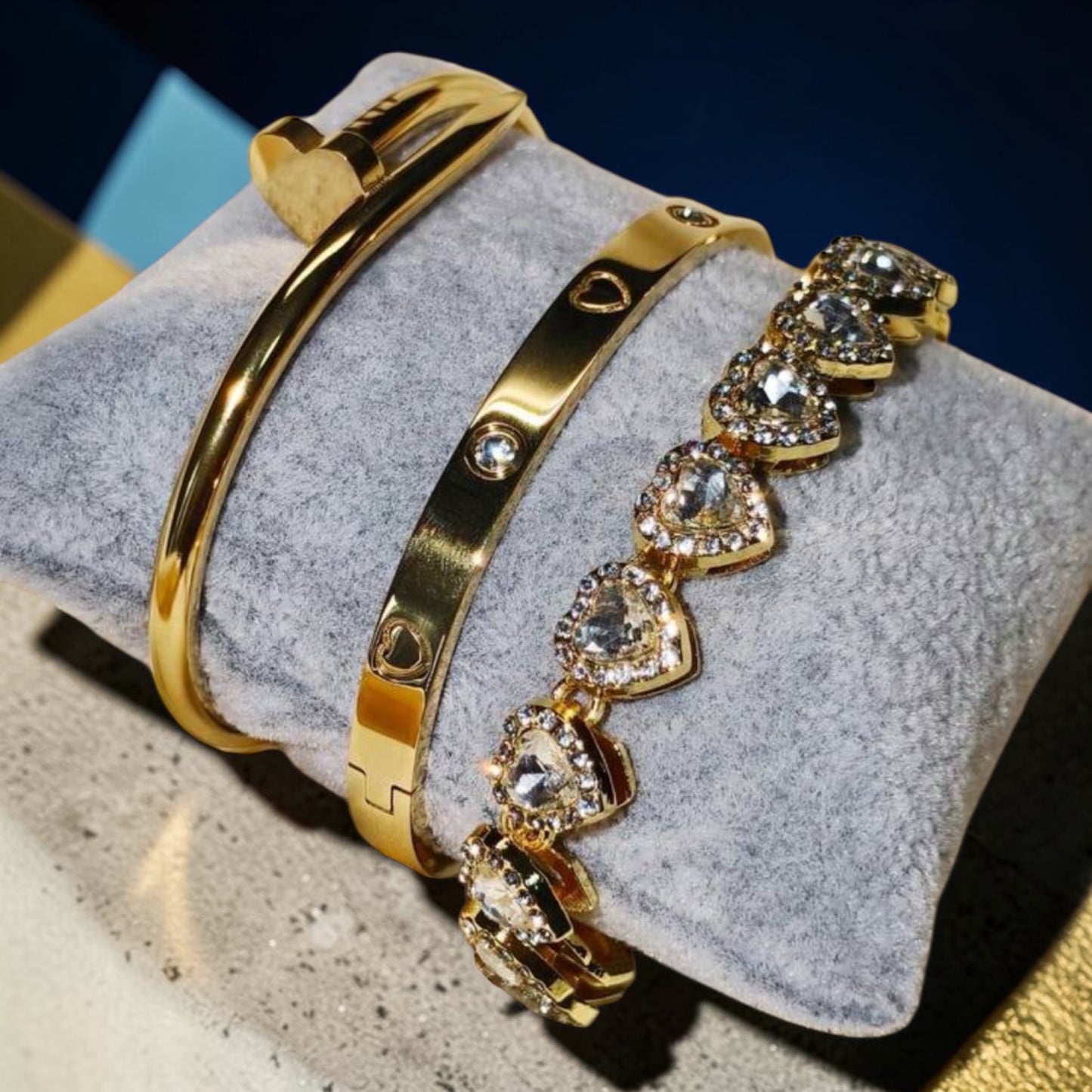 3 pcs bracelet heart