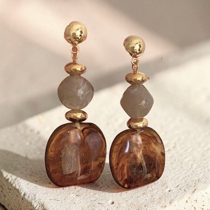 BRWN STN Earrings