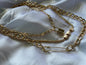 3 pcs gold Lock Necklaces