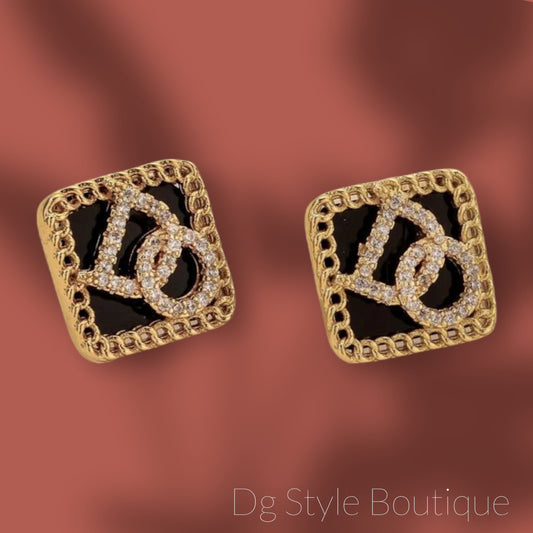 Golden & Black Earrings